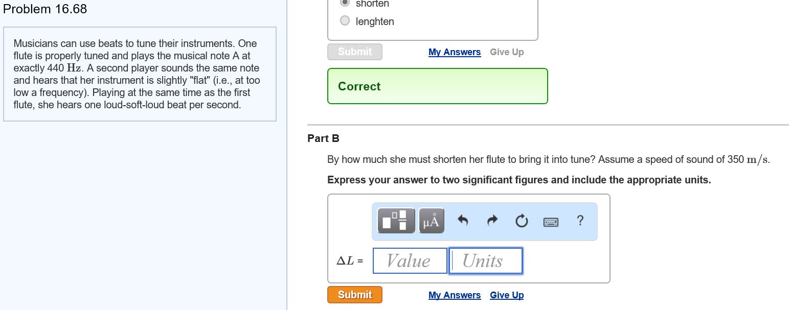 Solved Musicians can use beats to tune their instruments.