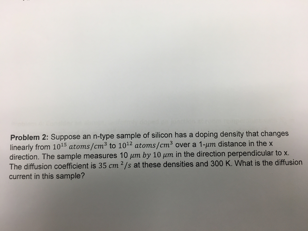Solved Suppose An N-type Sample Of Silicon Has A Doping | Chegg.com