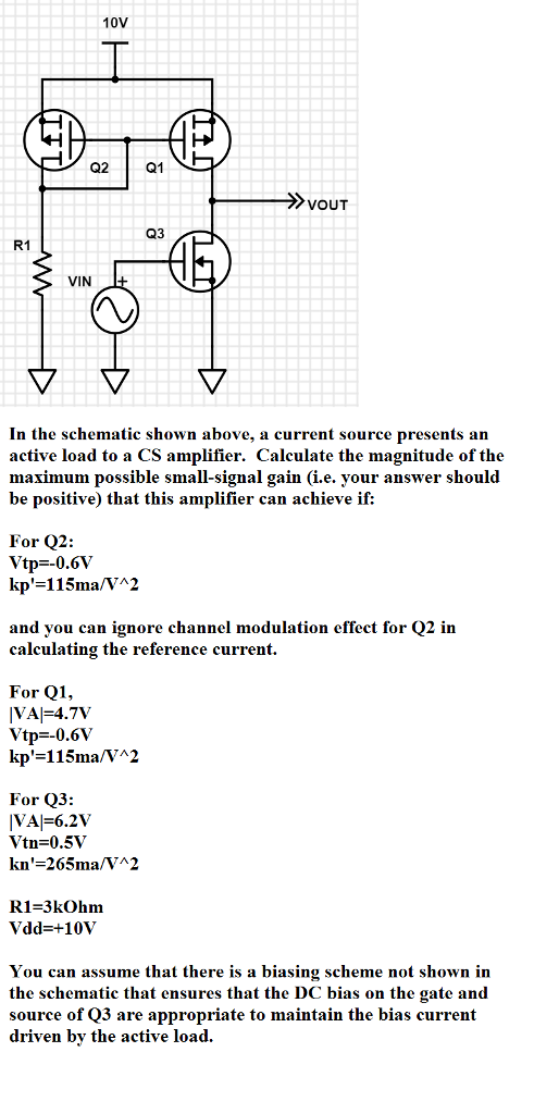 Solved In the schematic shown above, a current source | Chegg.com