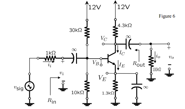 Solved Question 5 The transistor in the circuit shown in | Chegg.com