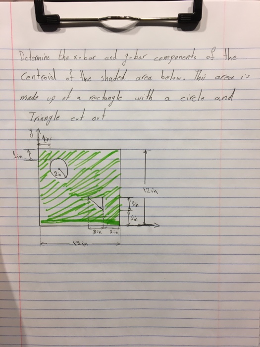 Solved Determine the xbar and ybar components f the