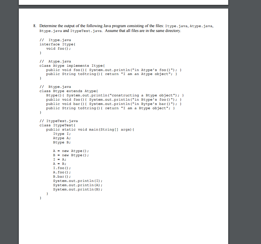 java final review, step by step explaination please | Chegg.com
