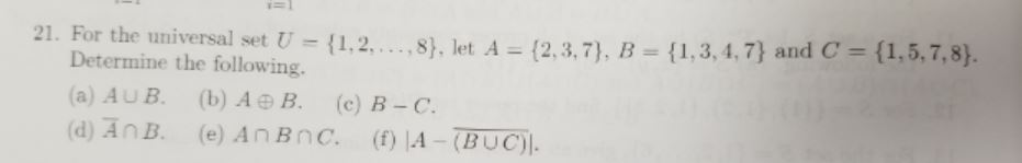 Solved 15. Give examples of two sets A and B such the (a) A | Chegg.com