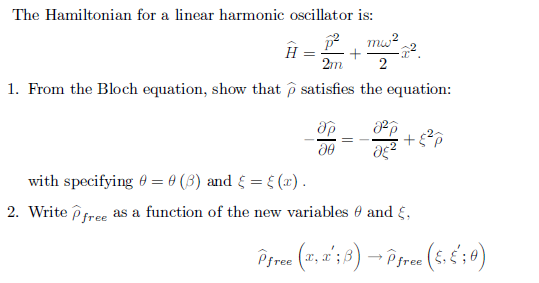 Linear harmonic oscillator derivation