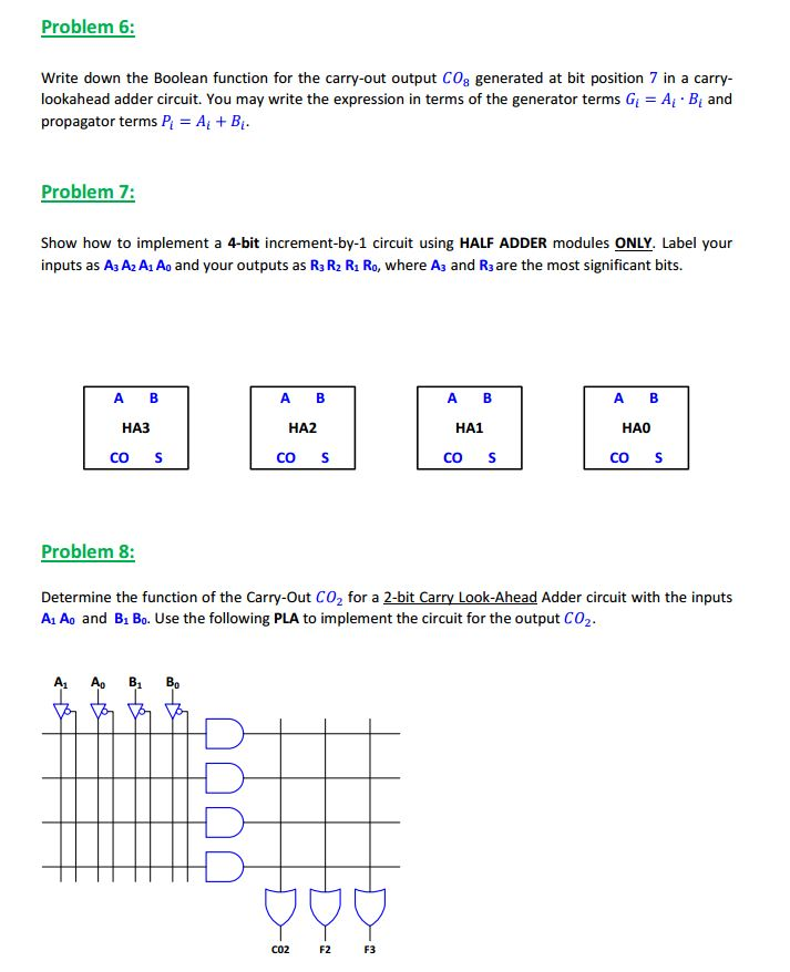 Solved I dont know if i got the problems correct, can i see | Chegg.com
