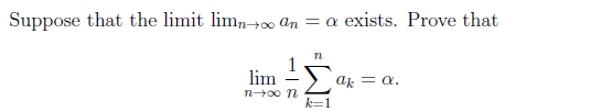 Solved Suppose That The Limit Lim N Rightarrow Infinity A N