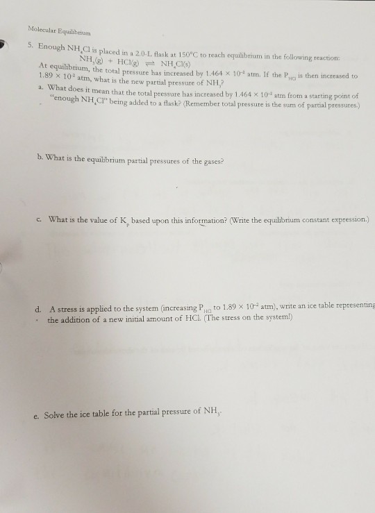 molecular-equilibrium-5-enough-nh-cl-is-placed-in-a-chegg