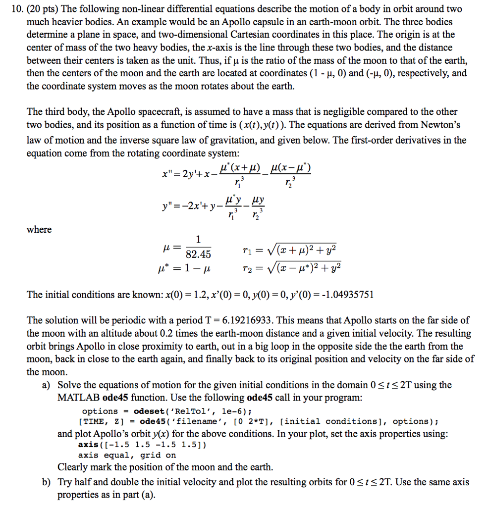 The Following Non Linear Differential Equations 9329