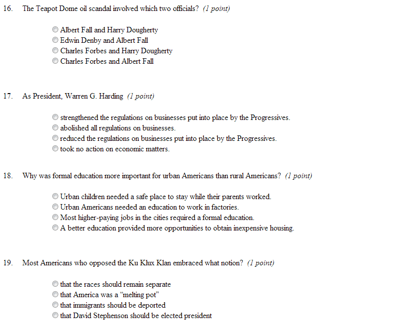 Solved The Teapot Dome oil scandal involved which two