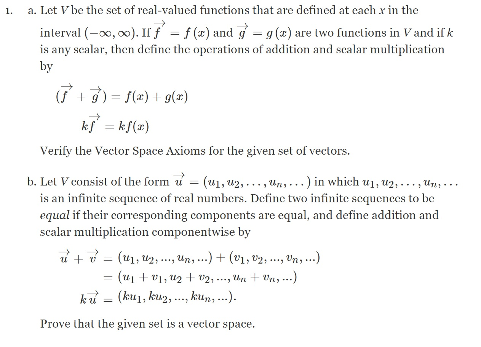 Solved A5Q1 Linear Assignment. SHOW ALL STEPS FOR THE | Chegg.com