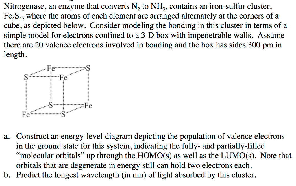 Construct An Energy level Diagram Depicting The Chegg