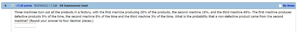 Solved Three machines turn out all the products in a | Chegg.com