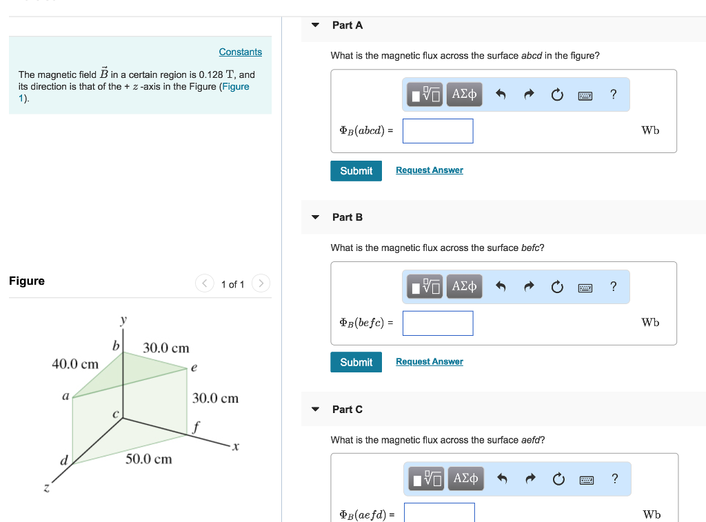 Solved VPart A nstants What is the magnetic flux across the | Chegg.com
