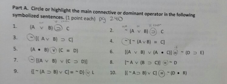 solved-part-a-circle-or-highlight-the-main-connective-or-chegg