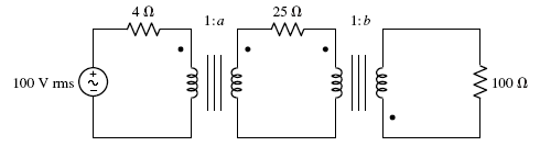 Solved Select Values For A And B In The Circuit Shown In The 