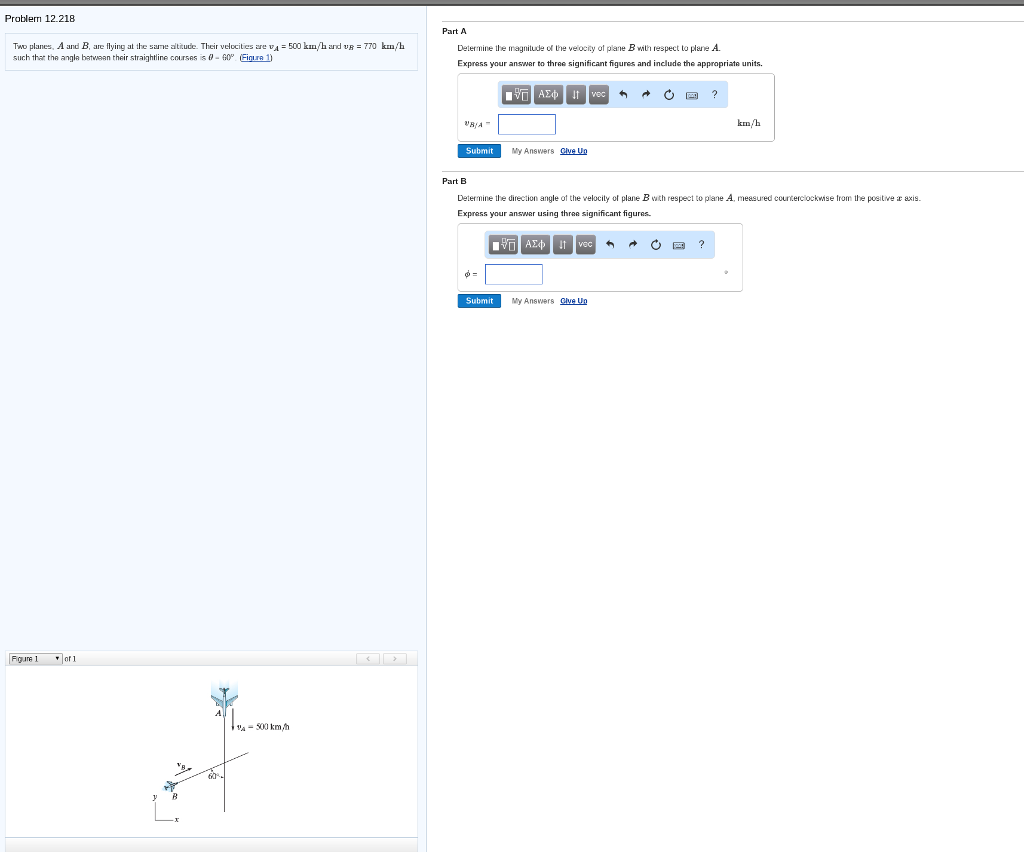 Solved Two Planes, A And B, Are Flying At The Same Altitude. | Chegg.com