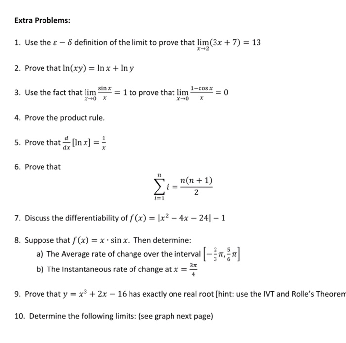 Solved Use the epsilon - delta definition of the limit to | Chegg.com