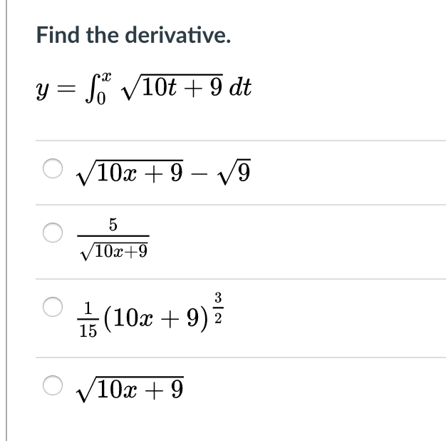 Solved Find The Derivative. | Chegg.com