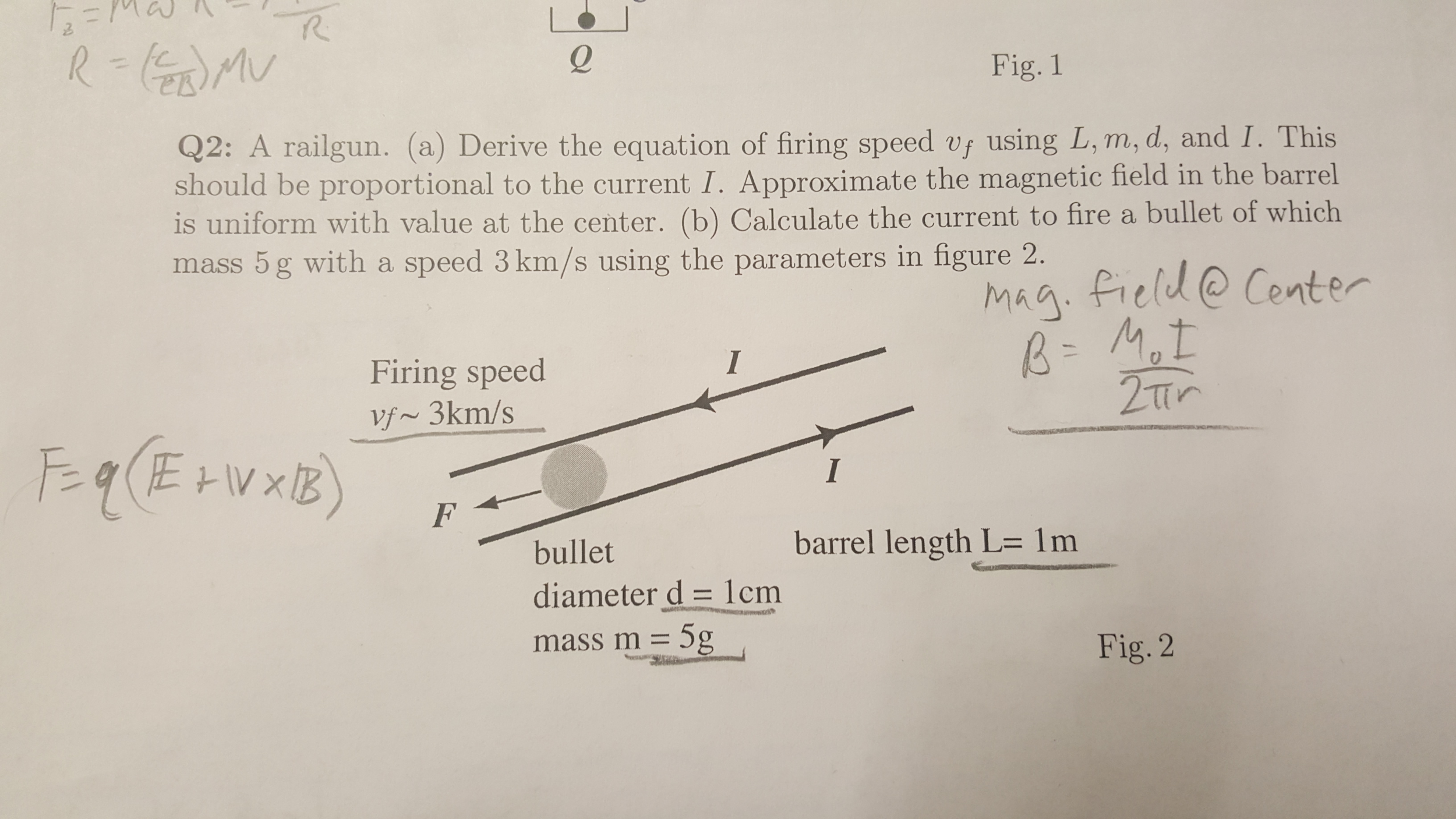 Machine Gun Math Equation Solved Looking at a rail gun. (a) Derive the equation of | Chegg.com