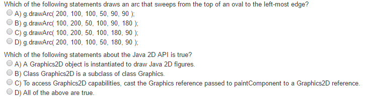 Solved Please Answer Multiple Choice Questions For Java | Chegg.com