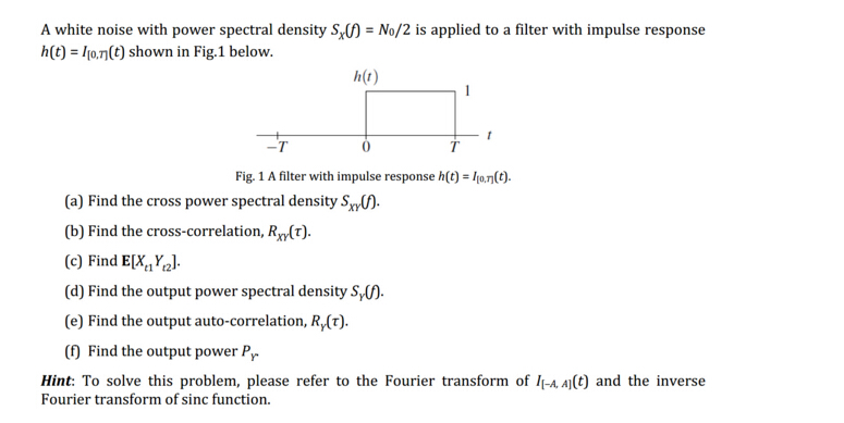 A white noise with power spectral density S_x(f) = | Chegg.com