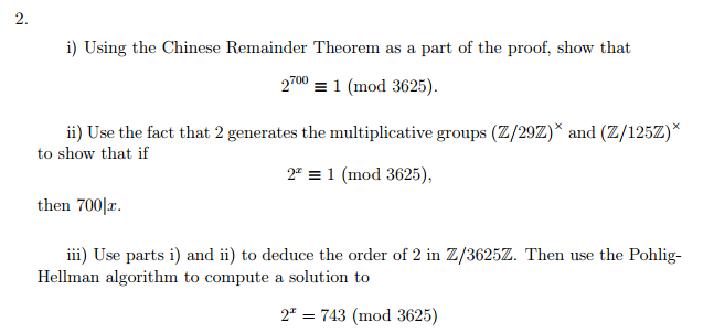 2-i-using-the-chinese-remainder-theorem-as-a-part-chegg