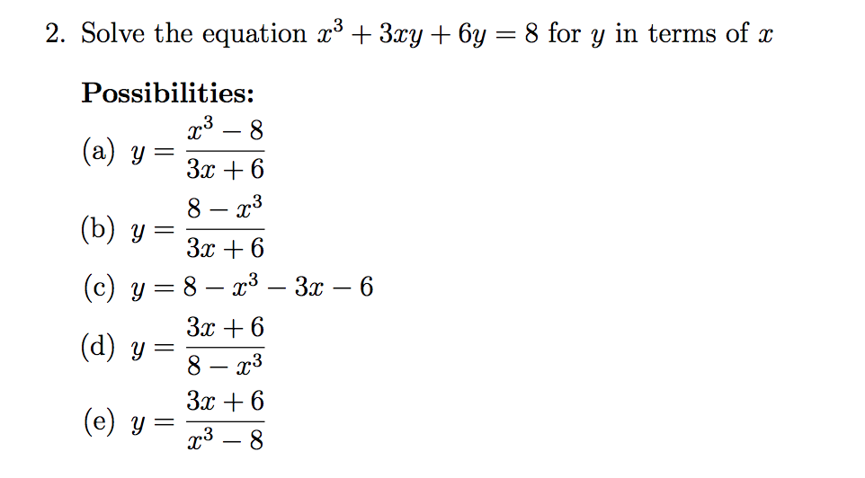 solve 6 − 3x 3 8 − x