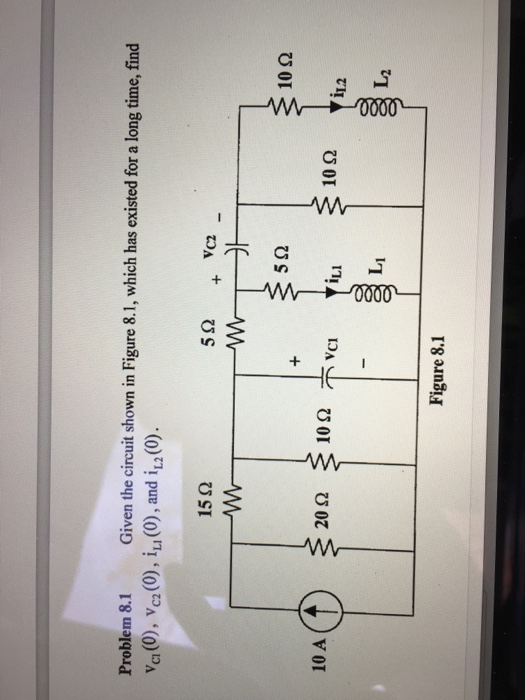 Solved Given the circuit shown in Figure 8.1, which has | Chegg.com