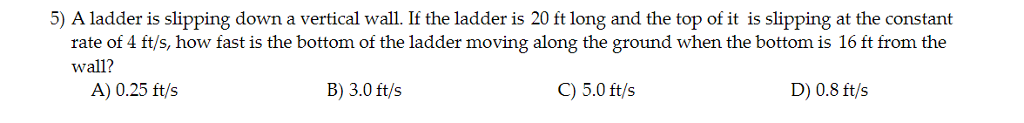 Solved A ladder is slipping down a vertical wall. If the | Chegg.com