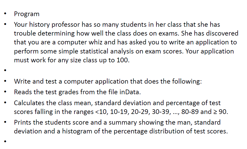 Solved Write and test a computer application that does the | Chegg.com