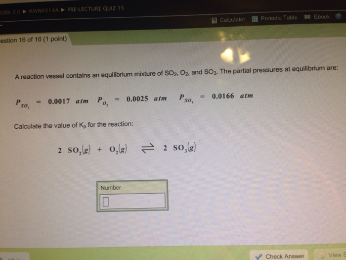 Solved A reaction vessel contains an equilibrium mixture of