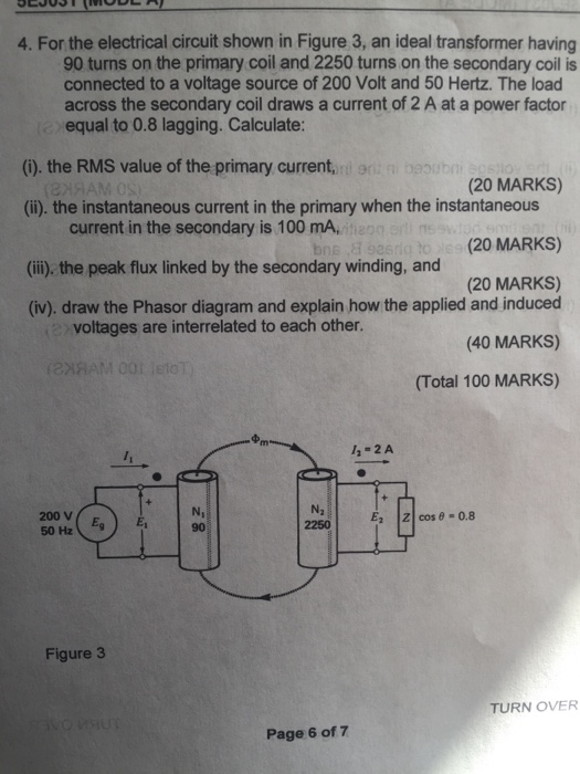 Solved For the electrical circuit shown in Figure 3, an | Chegg.com