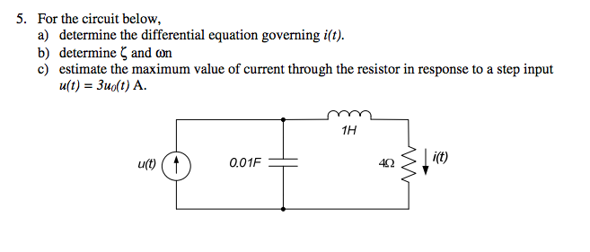 Solved For the circuit below, a) determine the differential | Chegg.com