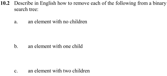 Solved 10 2 Describe In English How To Remove Each Of The Chegg