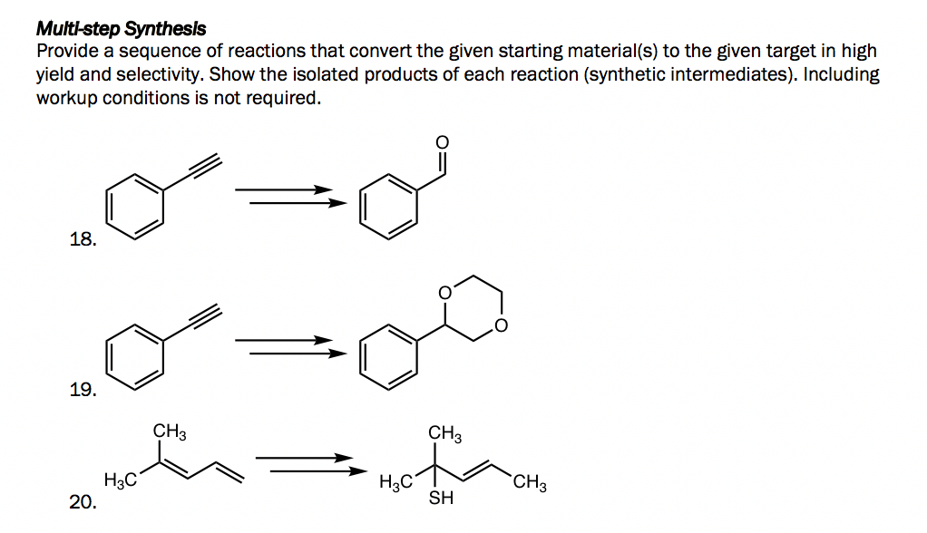 Solved Mult-step Synthesks Provide a sequence of reactions | Chegg.com