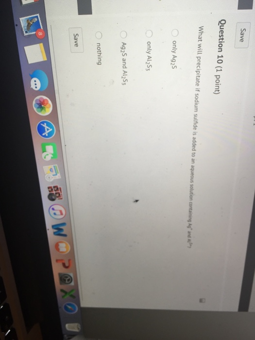Solved What will precipitate if sodium sulfide is added to | Chegg.com