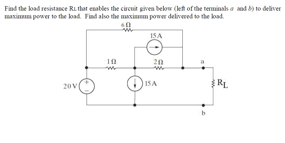 Solved Find the load resistance R that enables the circuit | Chegg.com