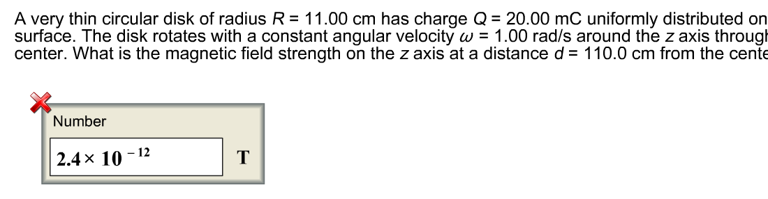 Solved A very thin circular disk of radius R = 11.00 cm has | Chegg.com