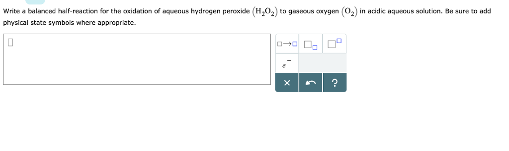 Solved Write A Balanced Half Reaction For The Oxidation Of 8831