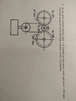 Solved In the gear system shown, gear 1 is located on the | Chegg.com