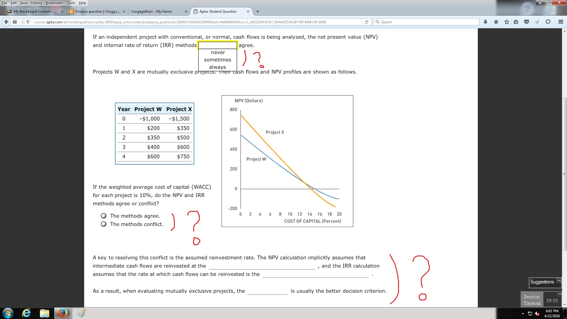 Solved If an independent project with conventional, or