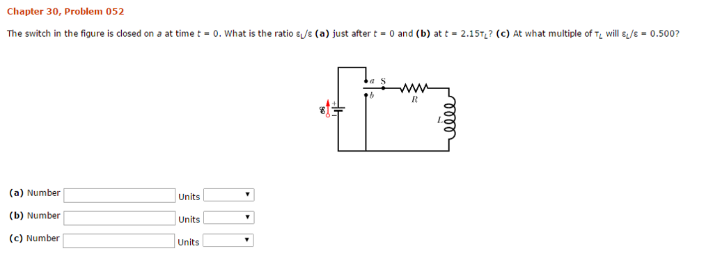 Solved The switch in the figure is closed on a at time t = | Chegg.com