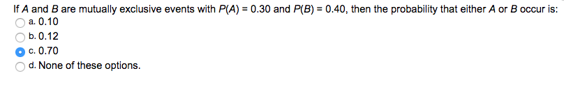 Solved If A and B are mutually exclusive events with P(A) = | Chegg.com