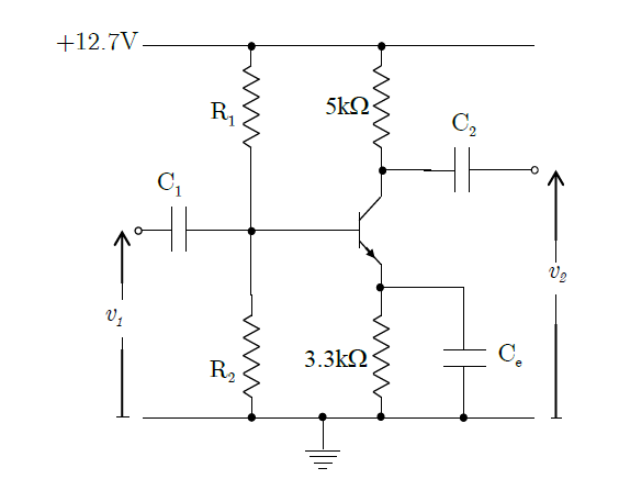 Solved The diagram below shows a common-emitter transistor | Chegg.com