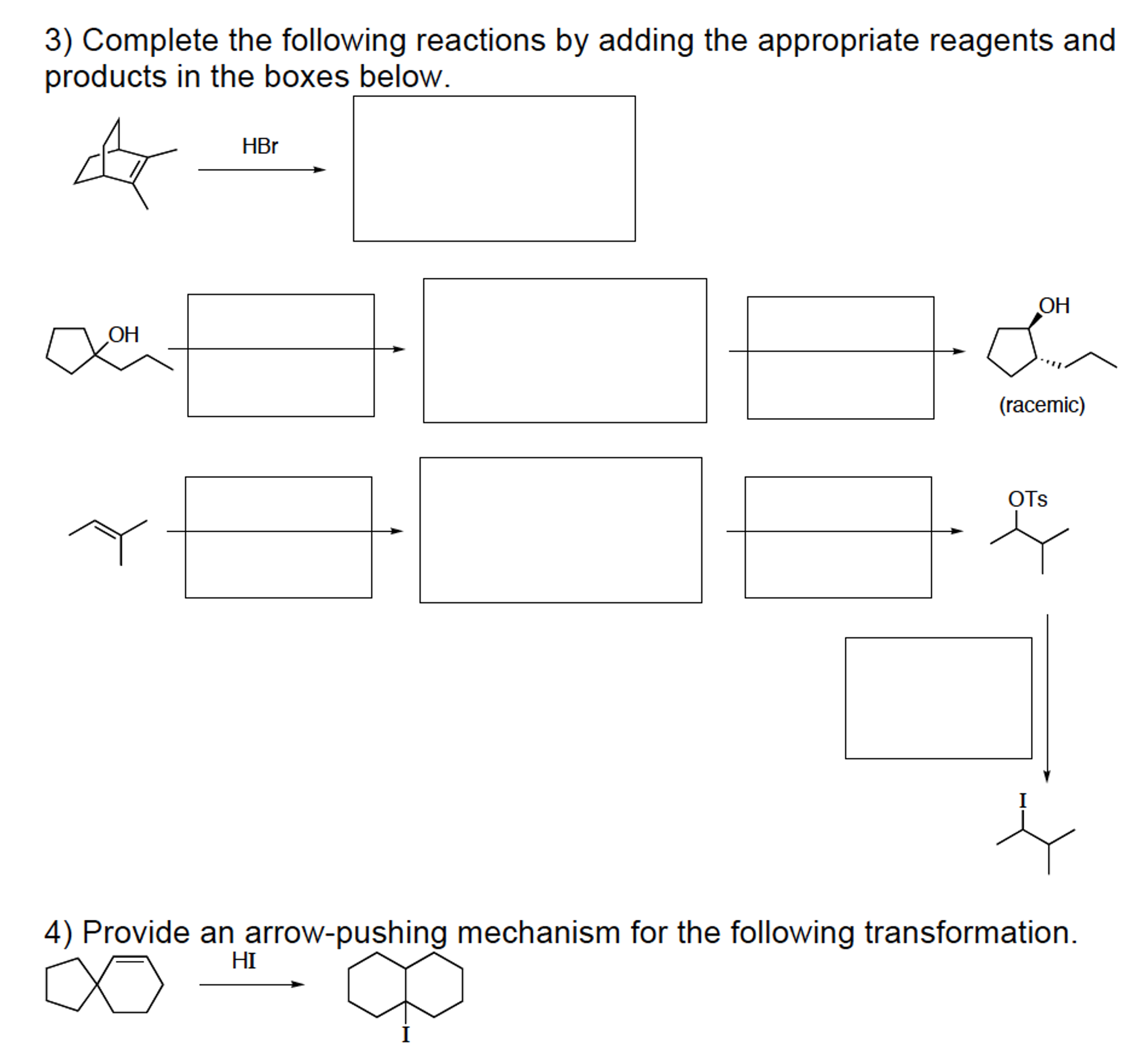 Solved Complete the following reactions by adding the | Chegg.com