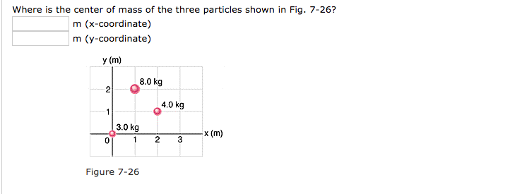 Solved Where is the center of mass of the three particles | Chegg.com