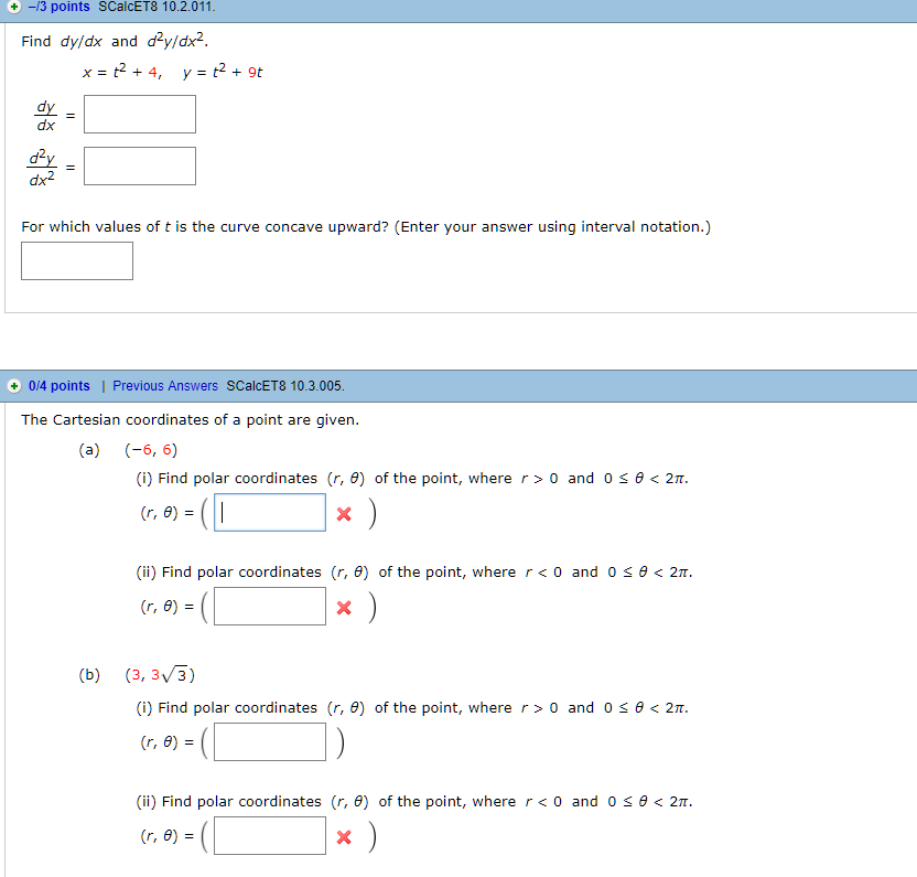 Solved Find Dy/dx And D^2y/dx^2. X = T^2 + 4, Y = T^2 + 9t | Chegg.com