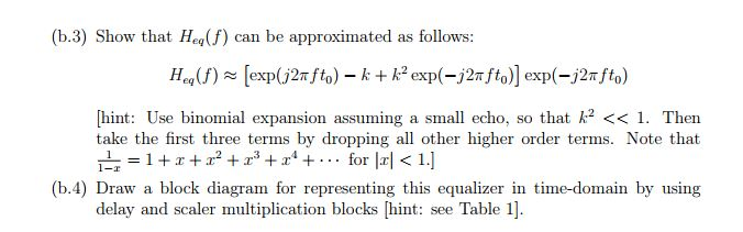 Solved Question (02): Equalization [35 marks Recall that the | Chegg.com