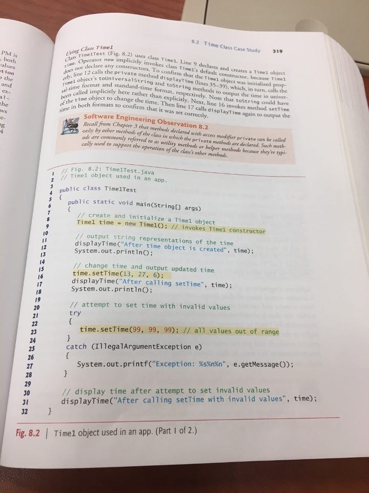 Solved 8.2 Time class case study 317 Time jav 1 class | Chegg.com