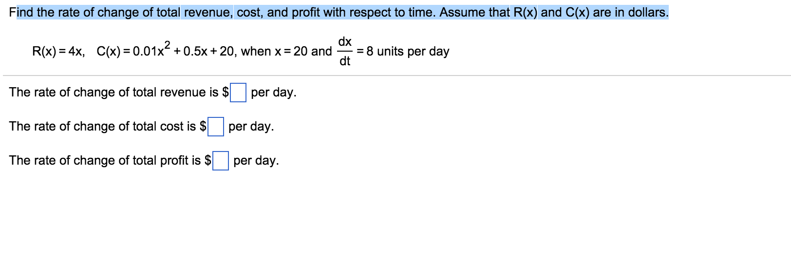 solved-find-the-rate-of-change-of-total-revenue-cost-and-chegg